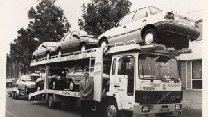 Eerste vrachtwagen naar duitsland Gebruder Keijzers