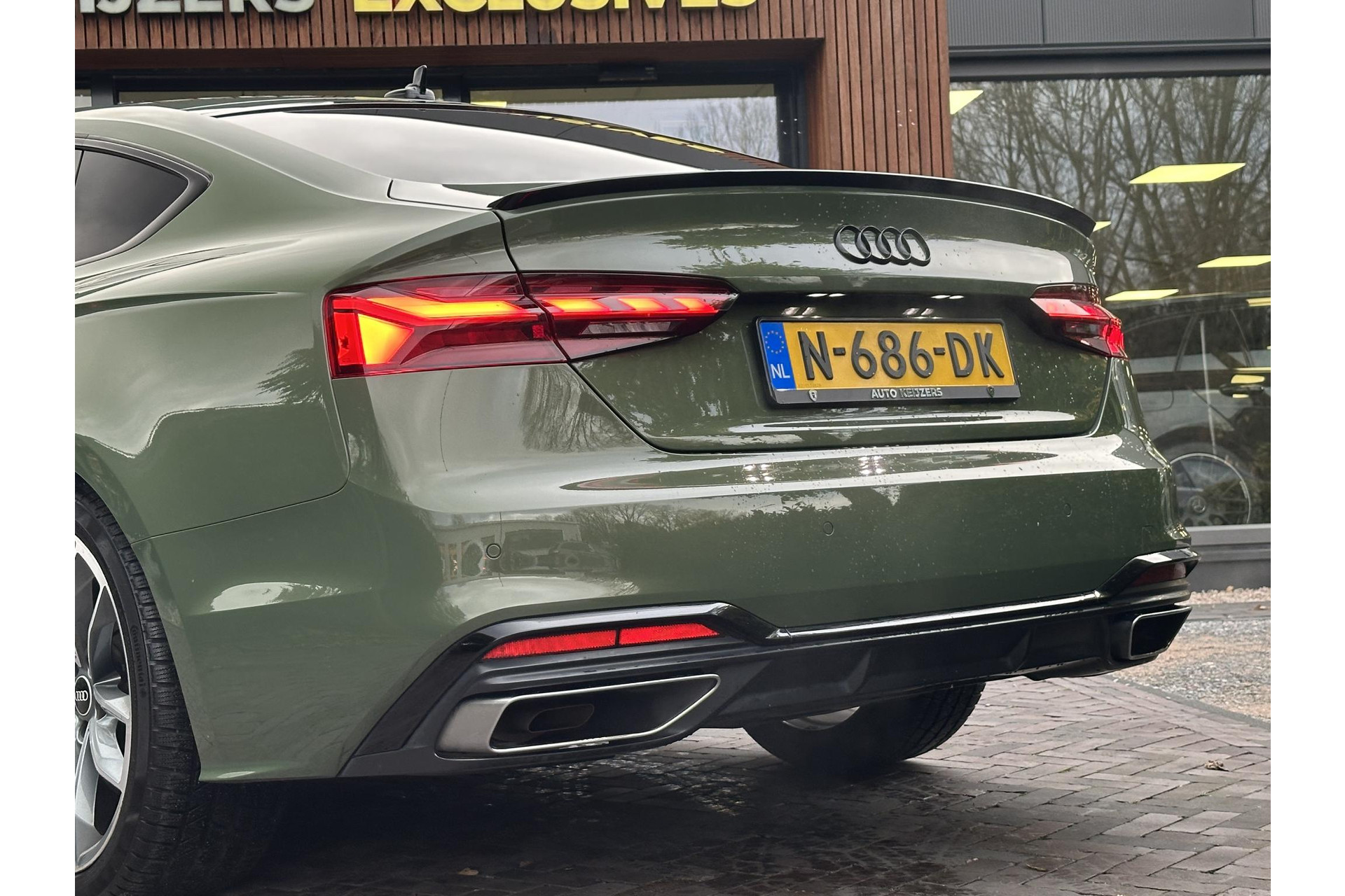 Audi A5 Sportback 40 TFSI S edition Competition 2021 Districtgroen metallic 11