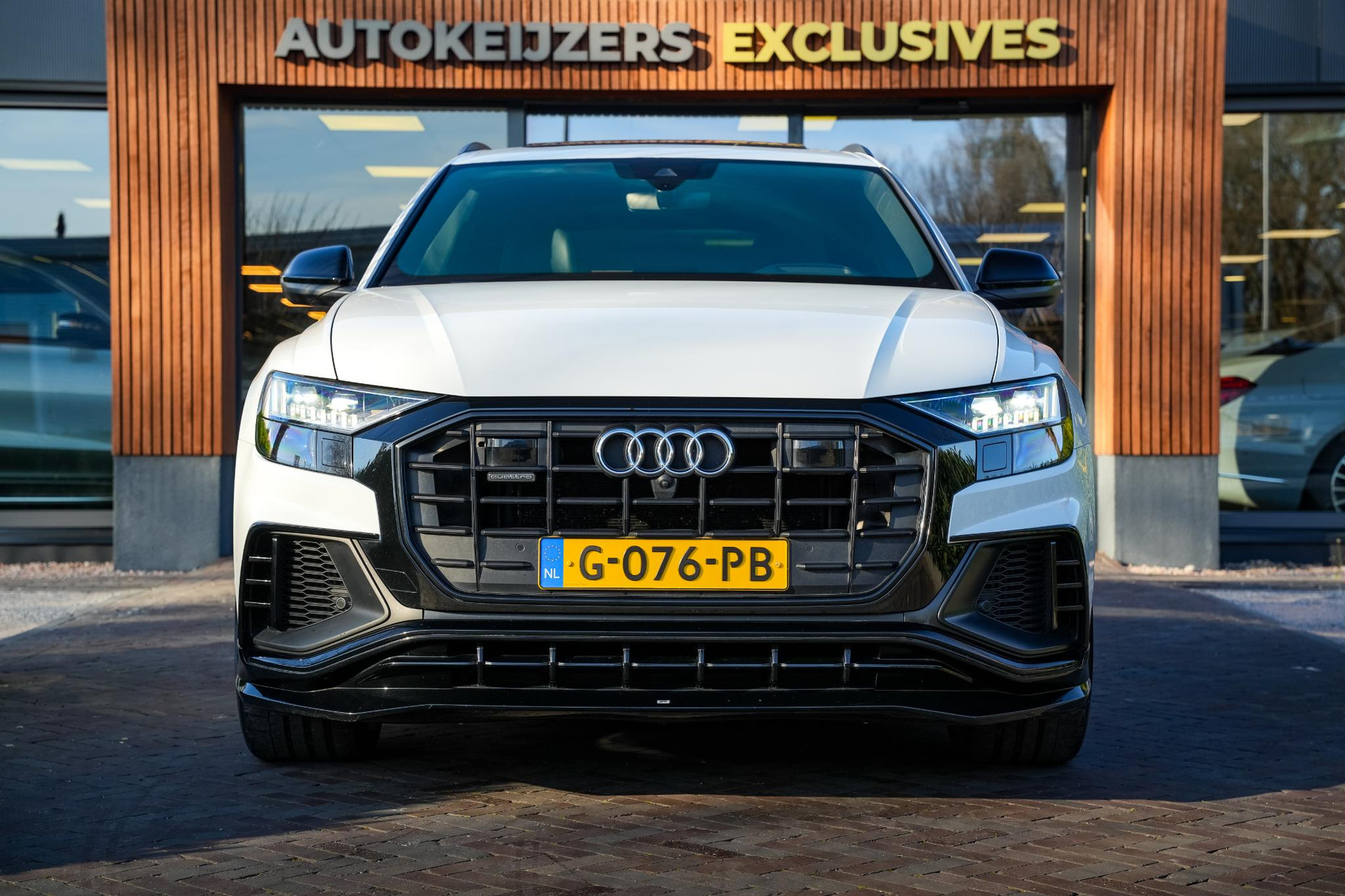 Audi Q8 55 TFSI quattro Pro Line Plus 2019 Gletsjerwit metallic 3