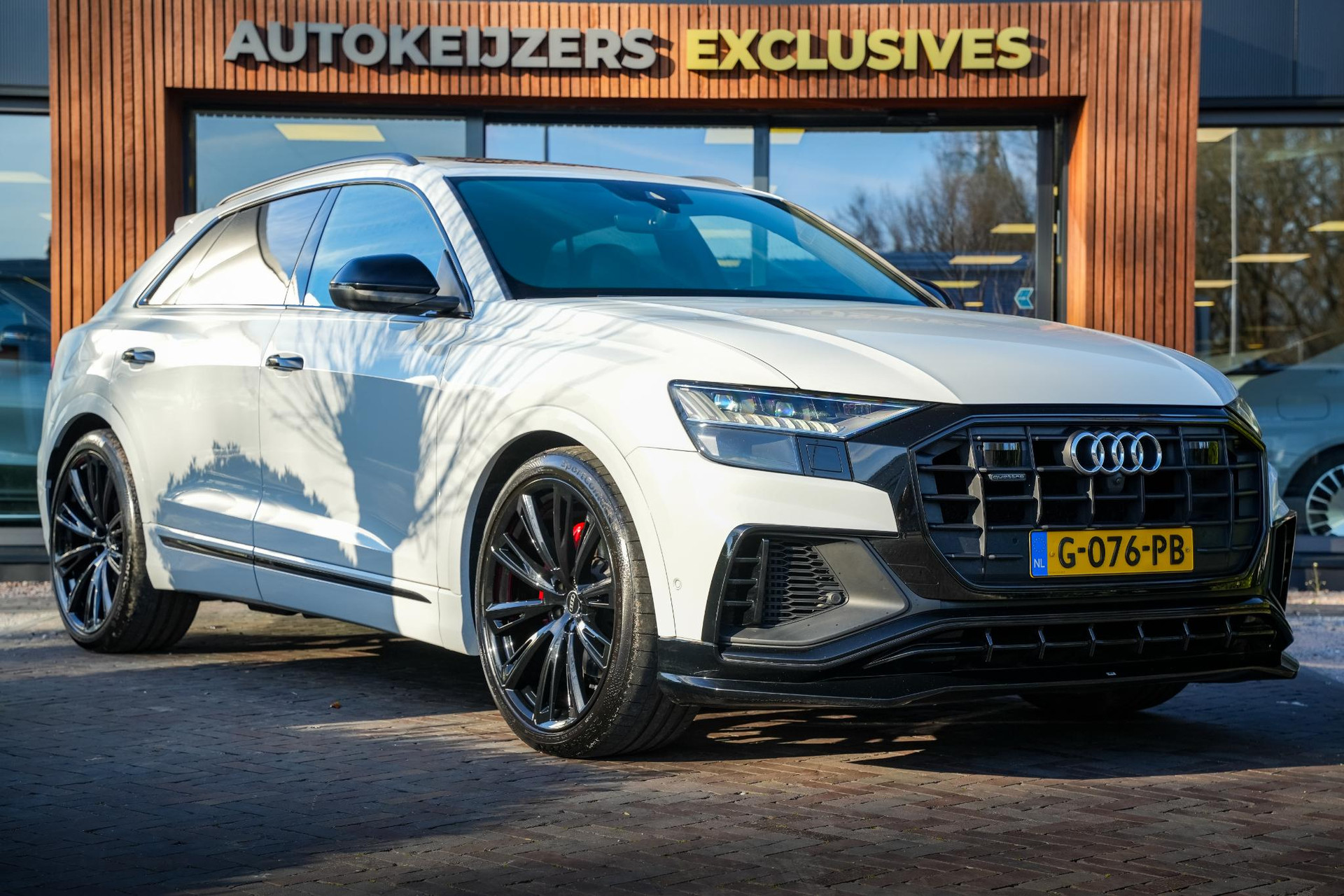 Audi Q8 55 TFSI quattro Pro Line Plus 2019 Gletsjerwit metallic 1