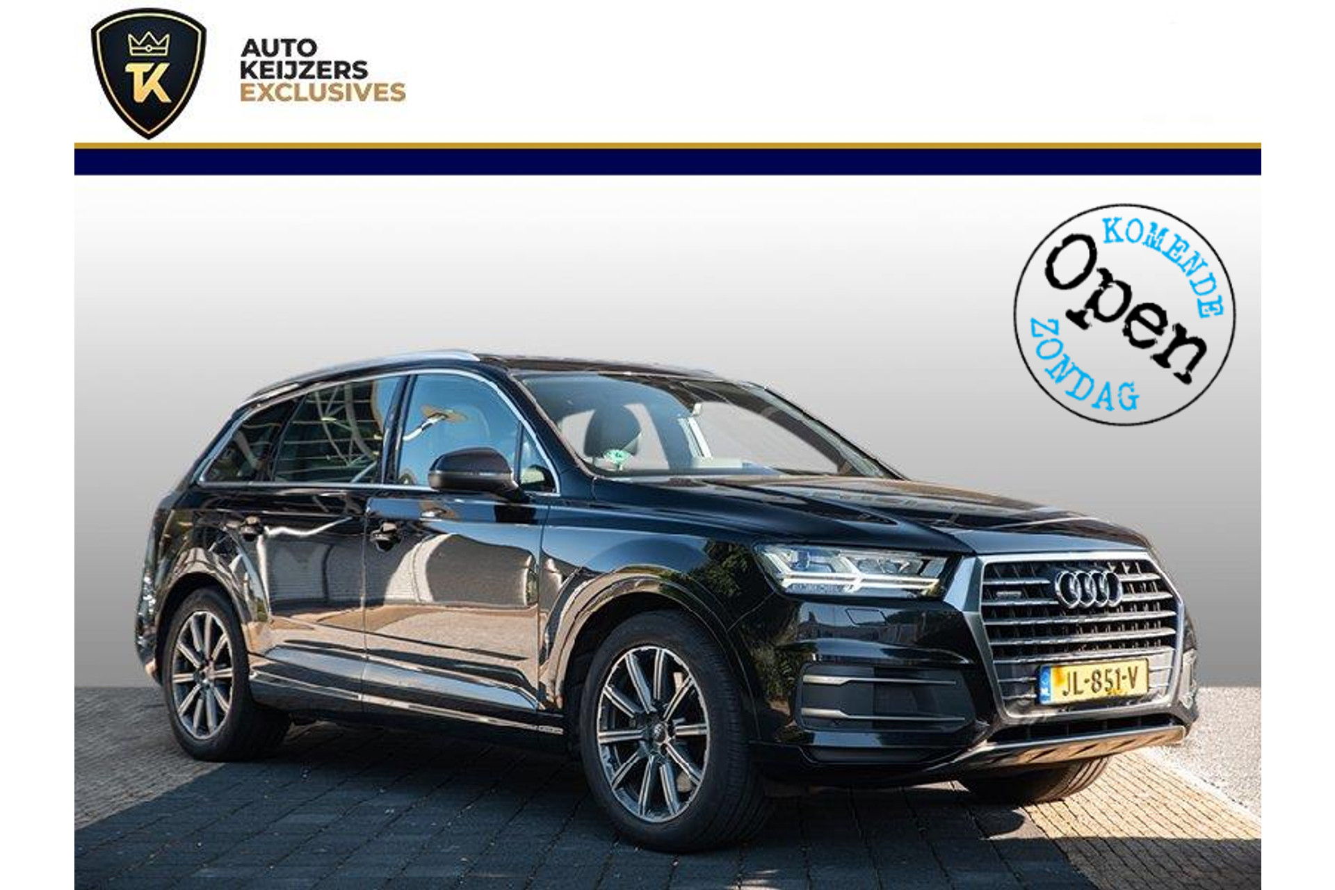 Audi Q7 3.0 TDI quattro Pro Line + 7p Luchtvering 2016 Orcazwart metallic 1